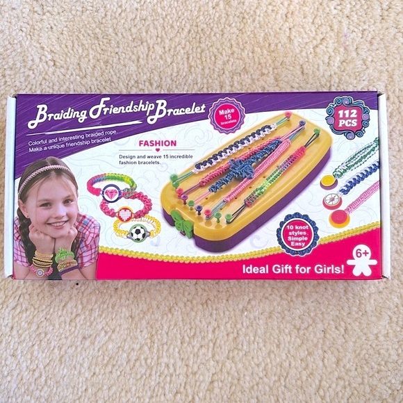 Brand New Easter Basket Friendship Bracelet Kit Cat Lamp Garden Kit Eggs Grass - Picture 8 of 15